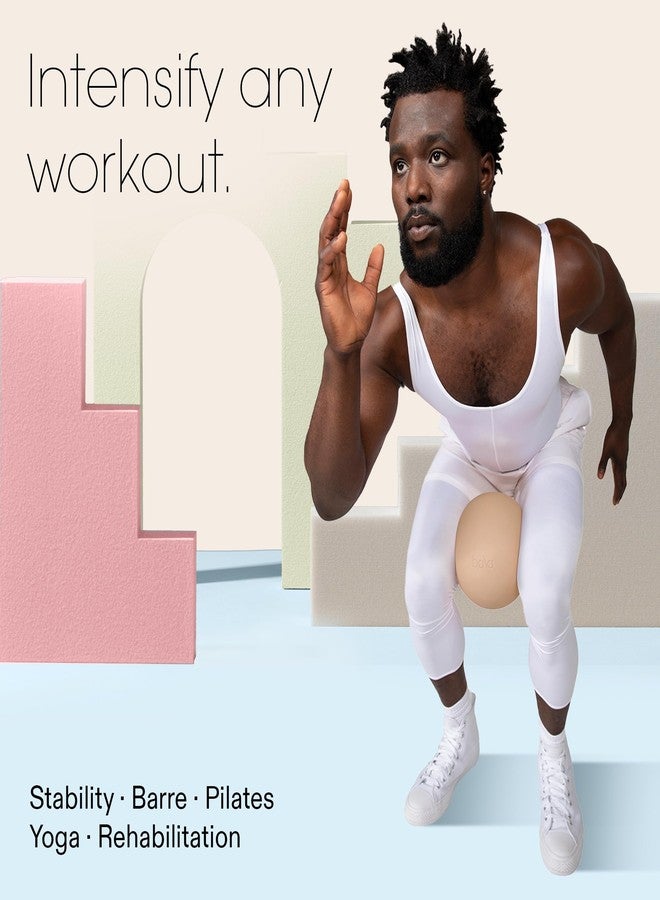 بالا كرة تمارين بالا غير الموزونة (رملية) - كرة يوغا 8 بوصة لتمارين البار، والتمدد، وتقوية العضلات، وتمارين عضلات الجذع - ملحق تمارين كرة بيلاتس صغيرة مع مضخة صغيرة لصالة الألعاب الرياضية المنزلية وروتينات اللياقة البدنية - Image 3